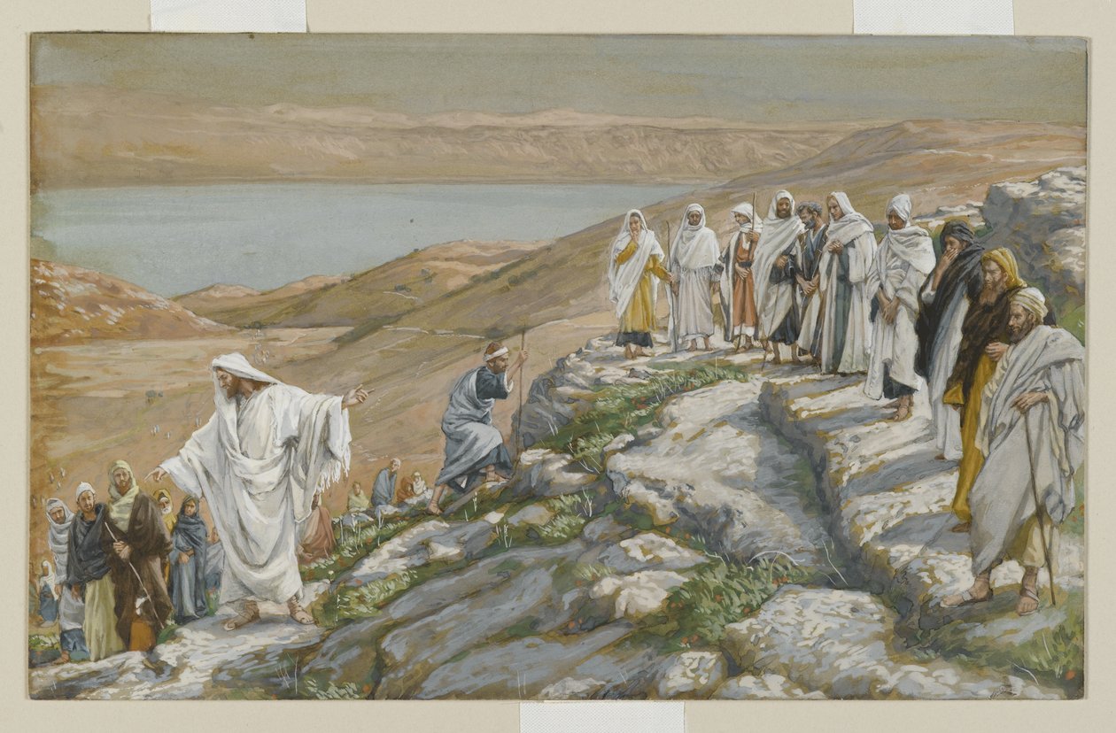 Święcenia dwunastu apostołów, ilustracja z Życia Pana naszego Jezusa Chrystusa (wc nad grafitem na papierze) autorstwa James Jacques Joseph Tissot