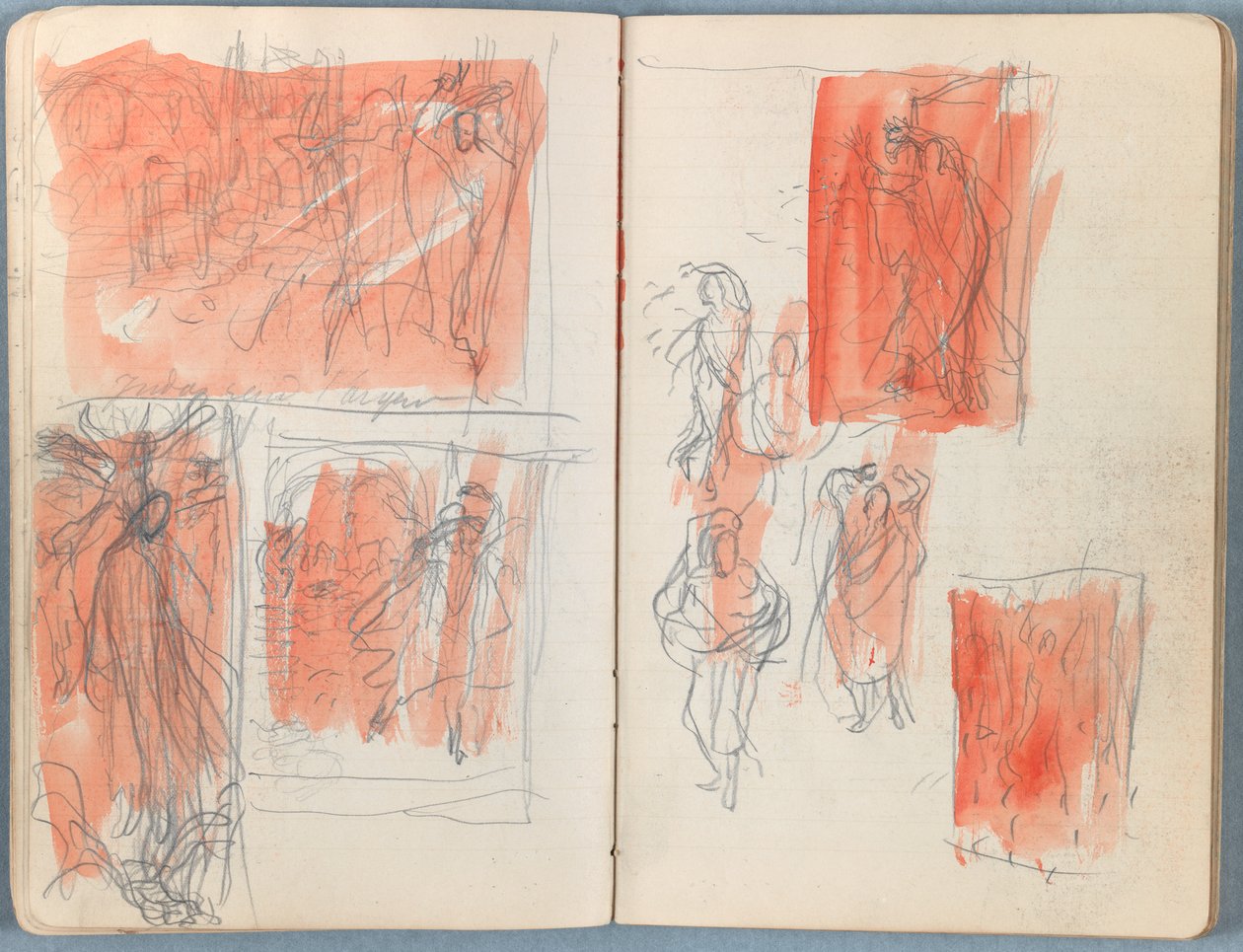 Strony z albumu Szkice do życia naszego Pana Jezusa Chrystusa, koniec lat 80. XIX wieku (grafit i pranie na papierze) autorstwa James Jacques Joseph Tissot