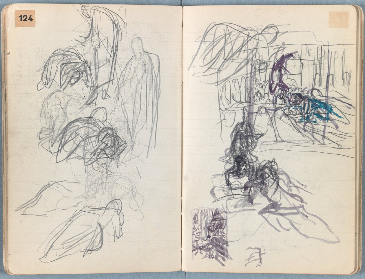 Strony z albumu Szkice do życia naszego Pana Jezusa Chrystusa, koniec lat 80. XIX wieku (grafit i pranie na papierze) autorstwa James Jacques Joseph Tissot