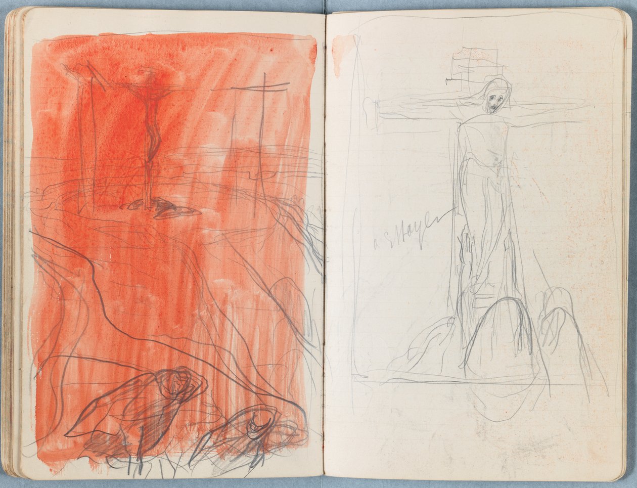 Strony z albumu Szkice do życia naszego Pana Jezusa Chrystusa, koniec lat 80. XIX wieku (grafit i pranie na papierze) autorstwa James Jacques Joseph Tissot