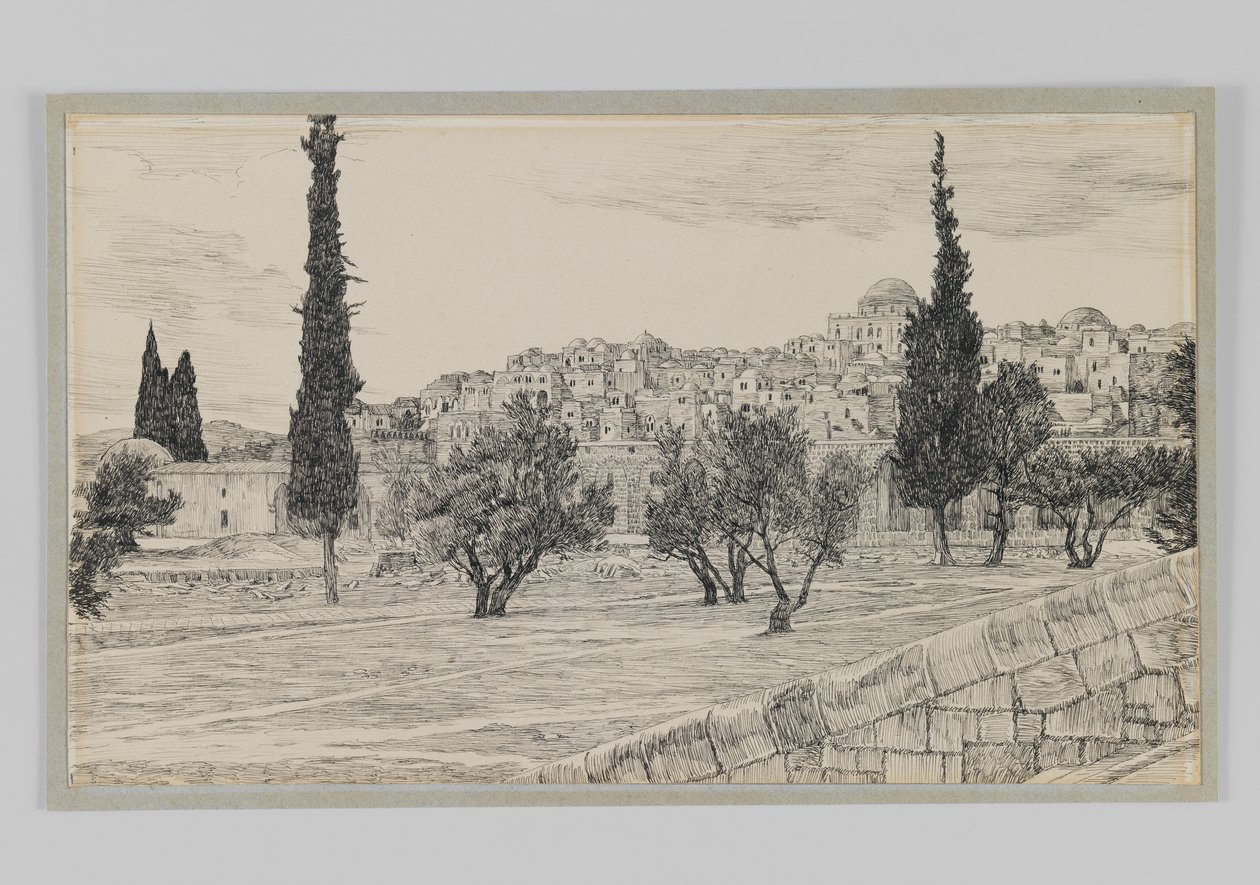 Miejsce dworu pogan, Haram, ilustracja z Życia naszego Pana Jezusa Chrystusa (tusz na papierze) autorstwa James Jacques Joseph Tissot
