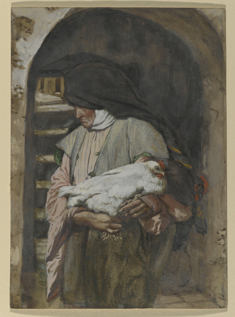 Św. Anna, ilustracja do Życia Chrystusa, ok. 1886-94 (toaleta i gwasz na tekturze) autorstwa James Jacques Joseph Tissot
