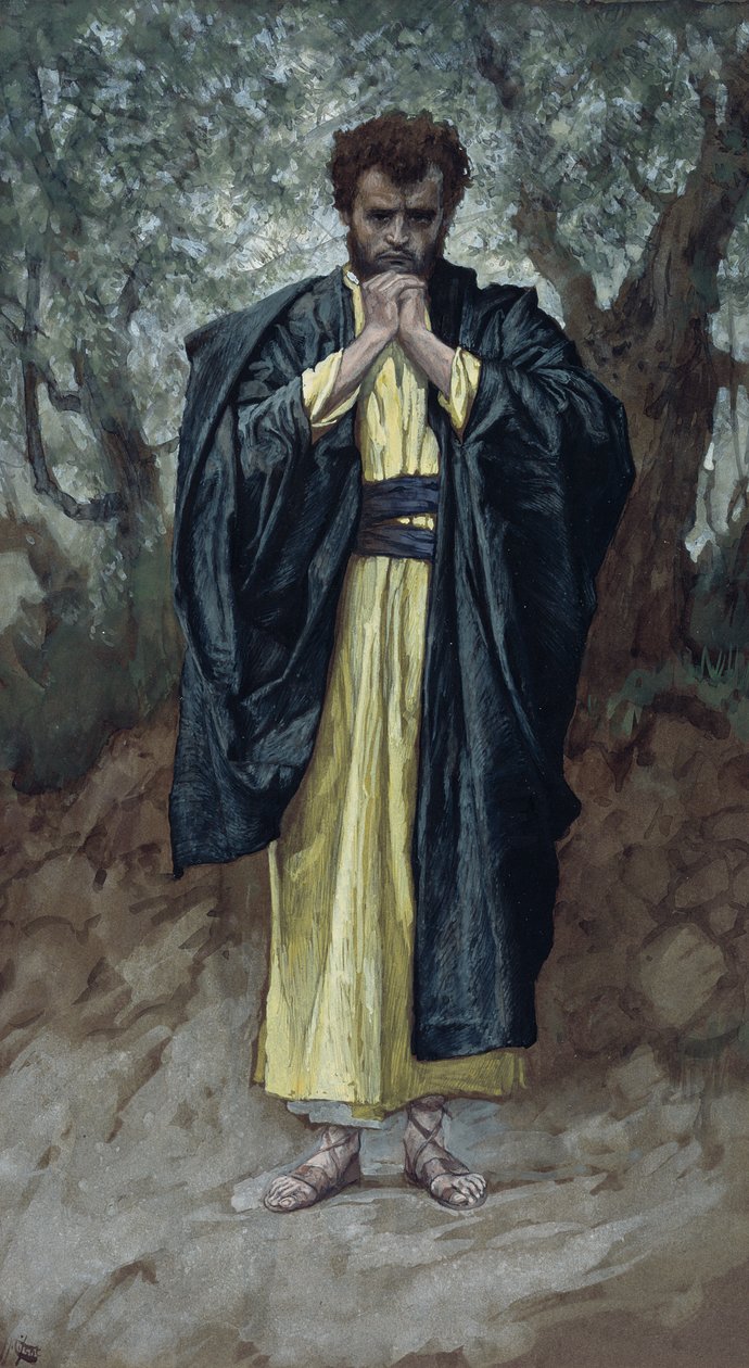 Św. Mateusz, ilustracja do Życia Chrystusa, ok. 1886-94 (toaleta i gwasz na tekturze) autorstwa James Jacques Joseph Tissot