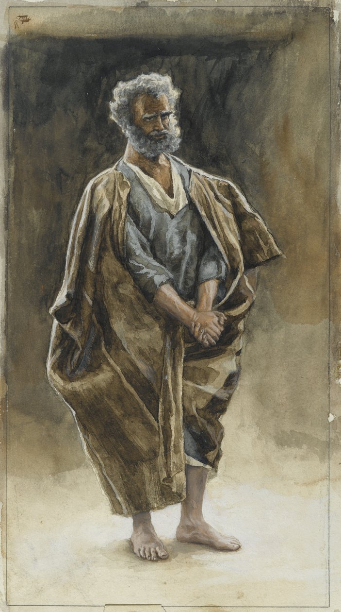 Święty Piotr, ilustracja z Życia Pana naszego Jezusa Chrystusa, 1886-94 (wc nad grafitem na papierze) autorstwa James Jacques Joseph Tissot