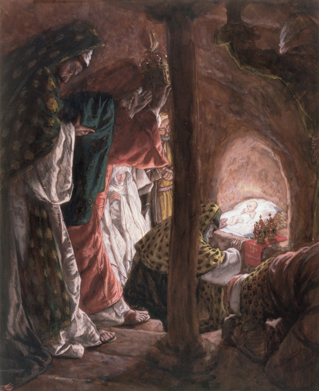 Adoracja Mędrców, ilustracja do Życia Chrystusa, ok. 1886-94 autorstwa James Jacques Joseph Tissot