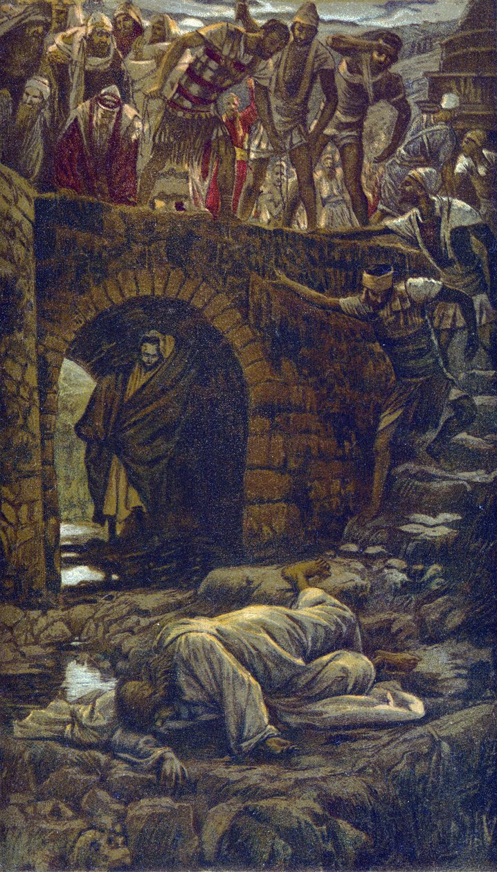 The Bridge over the Brook Kedron - z "Życia naszego Pana Jezusa Chrystusa" - 1899 James Tissot - La vie de notre seigneur Jesus Christ, Jacques Joseph (Jacques-Joseph) Tissot dit James Tissot (1836-1902) autorstwa James Jacques Joseph Tissot