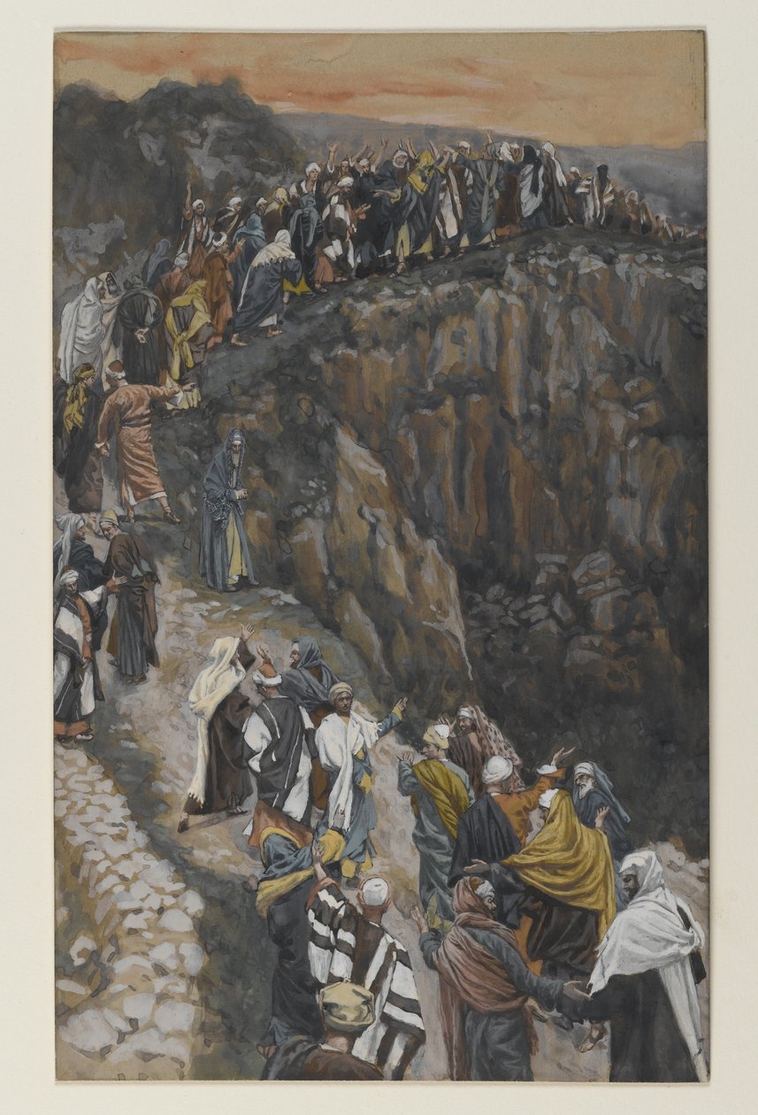 Czoło wzgórza koło Nazaretu, ilustracja z Życia Pana naszego Jezusa Chrystusa (wc nad grafitem na papierze) autorstwa James Jacques Joseph Tissot