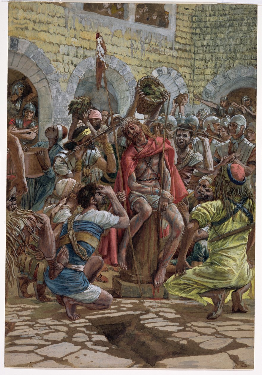 Korona cierniowa, ilustracja do „Życia Chrystusa”, ok. 1886-94 (akwarela i gwasz na tekturze) autorstwa James Jacques Joseph Tissot