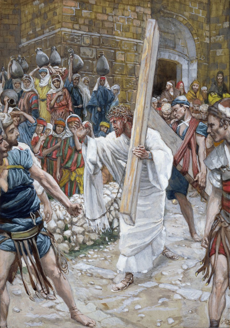 Córki Jerozolimy, ilustracja do Życia Chrystusa, ok. 1886-94 (toaleta i gwasz na tekturze) autorstwa James Jacques Joseph Tissot