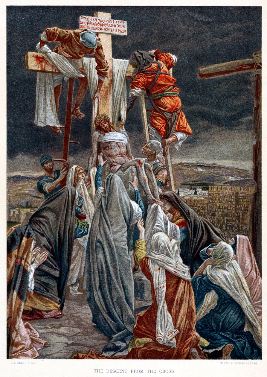 Zdjęcie z krzyża, ok. 1890 r. autorstwa James Jacques Joseph Tissot