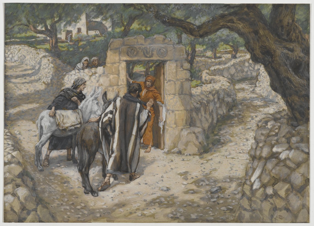 Źrebię z Bettpage, ilustracja z Życia naszego Pana Jezusa Chrystusa, 1886-94 (wc nad grafitem na papierze) autorstwa James Jacques Joseph Tissot