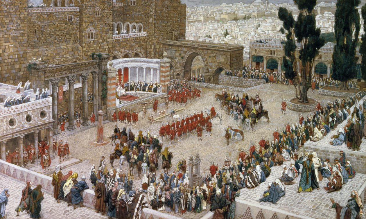 Forum Jerozolimskie widziane z góry, ilustracja do Życia Chrystusa, ok. 1886-1896 (gwasz na tekturze) autorstwa James Jacques Joseph Tissot