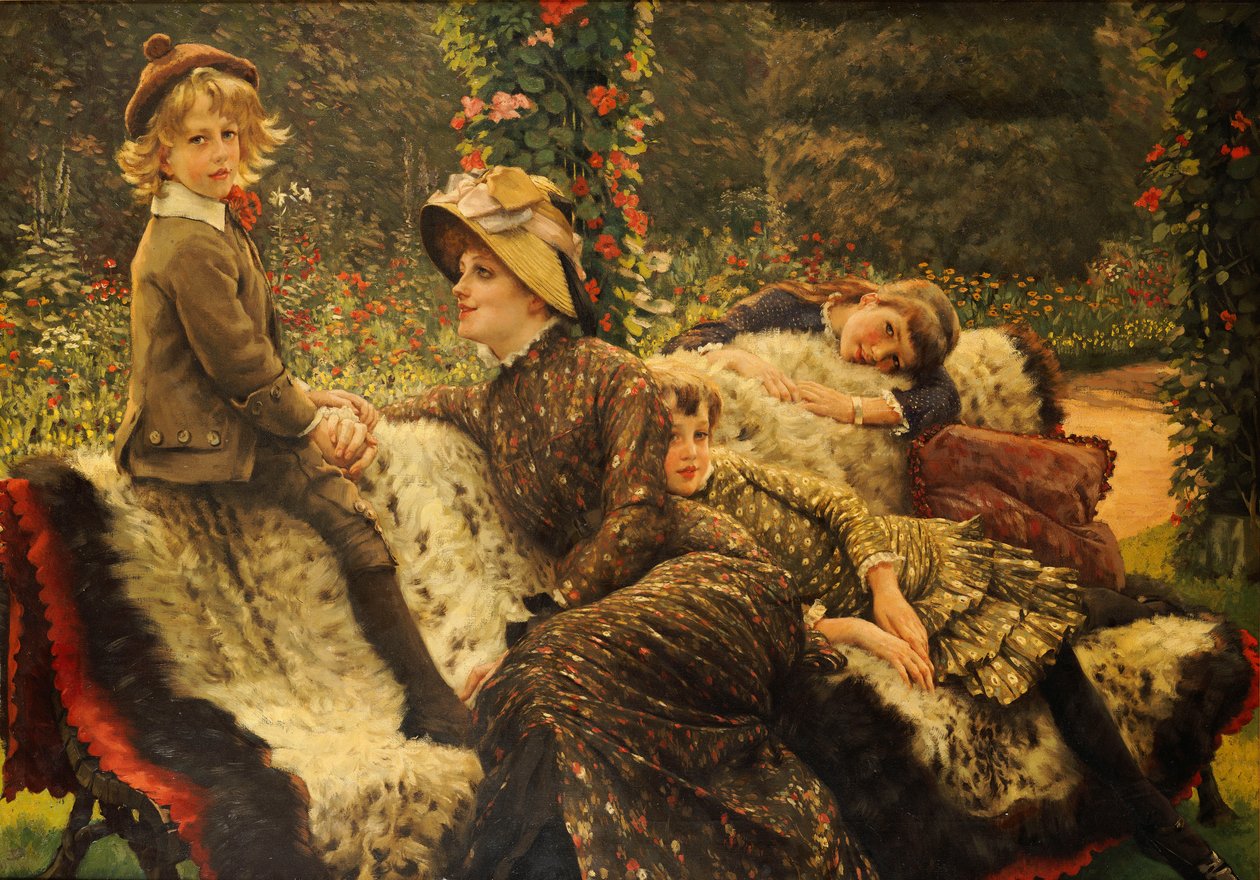Ławka ogrodowa, 1882 autorstwa James Jacques Joseph Tissot