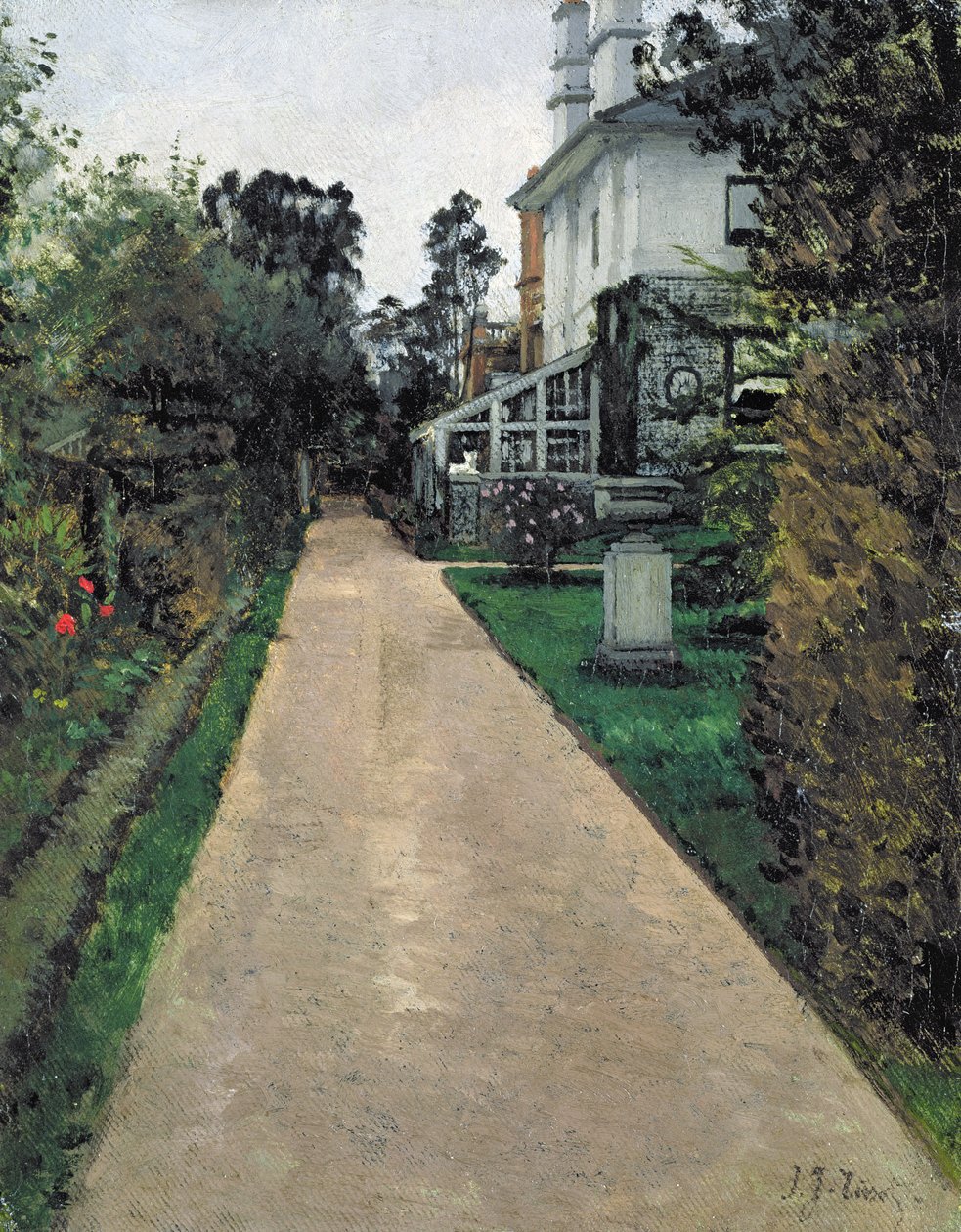 Ogród domu artysty (olej na płótnie) autorstwa James Jacques Joseph Tissot