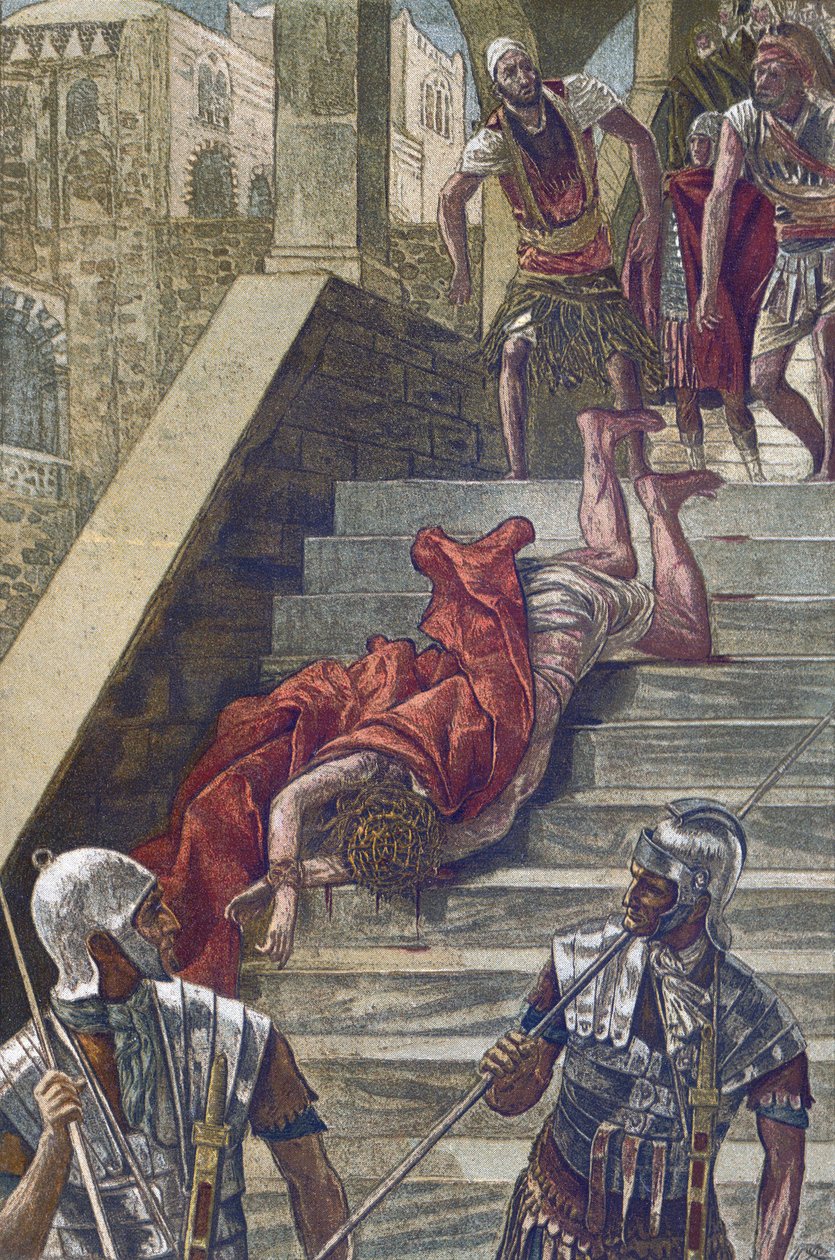 Święte Schody - The Scala Sancta - z ""Życia naszego Pana Jezusa Chrystusa"" - 1899, James Tissot - Życie Naszego Pana Jezusa Chrystusa, Jacques Joseph (Jacques Joseph) Tissot dit James Tissot (1836-1902) autorstwa James Jacques Joseph Tissot