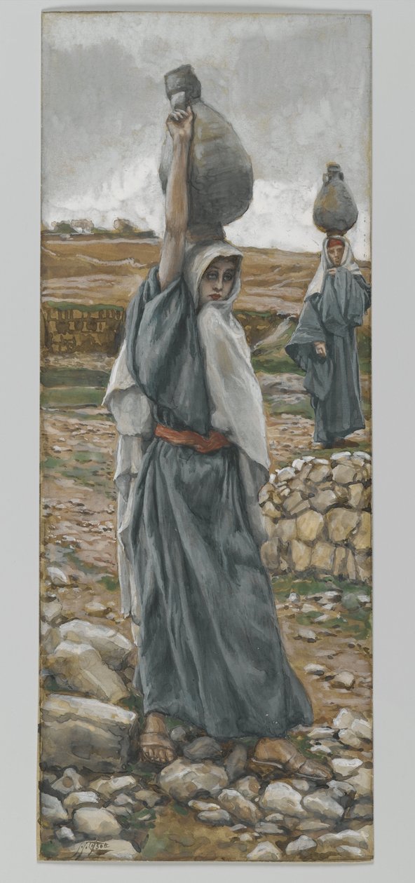 Najświętsza Panna w młodości, ilustracja z Życia Pana naszego Jezusa Chrystusa (wc nad grafitem na papierze) autorstwa James Jacques Joseph Tissot