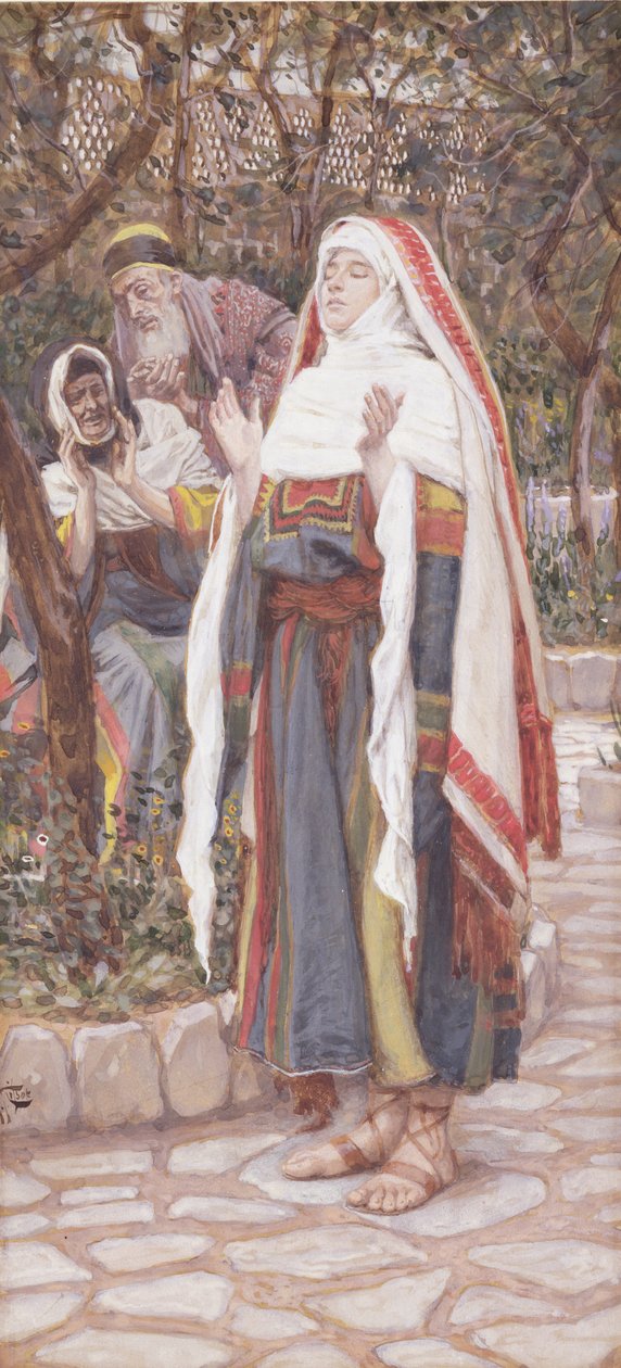 Magnificat, ilustracja do Życia Chrystusa, ok. 1886-94 (gwasz na tekturze) autorstwa James Jacques Joseph Tissot