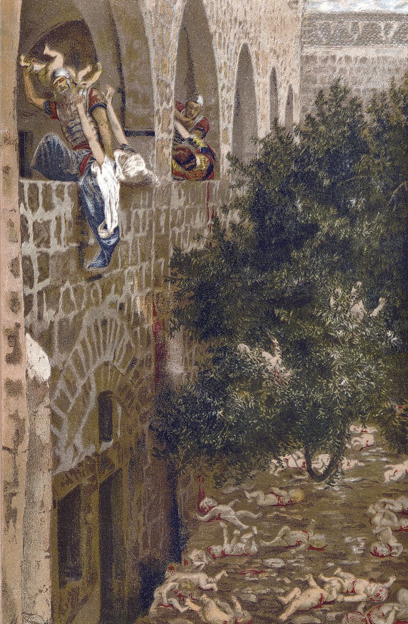 Masakra niewinnych — Masakra niewinnych — z „Życia naszego Pana Jezusa Chrystusa” — 1899 James Tissot — La vie de notre seigneur Jesus Christ — Jacques Joseph (Jacques-Joseph) Tissot dit James Tissot (1836) -1902) autorstwa James Jacques Joseph Tissot