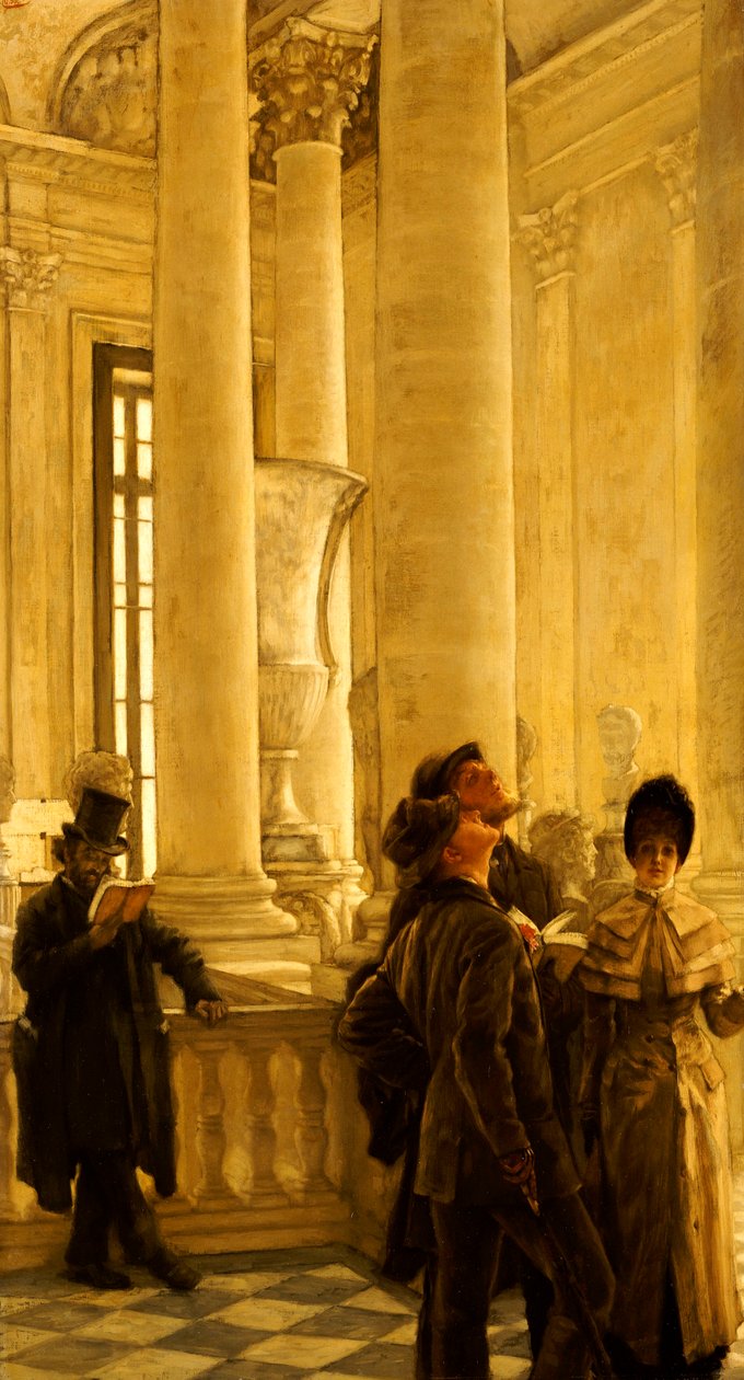 Schody Północne w Luwrze autorstwa James Jacques Joseph Tissot