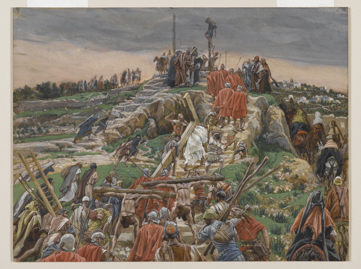 Procesja pod Kalwarią, ilustracja z Życia Pana naszego Jezusa Chrystusa, 1886-94 (wc nad grafitem na papierze) autorstwa James Jacques Joseph Tissot