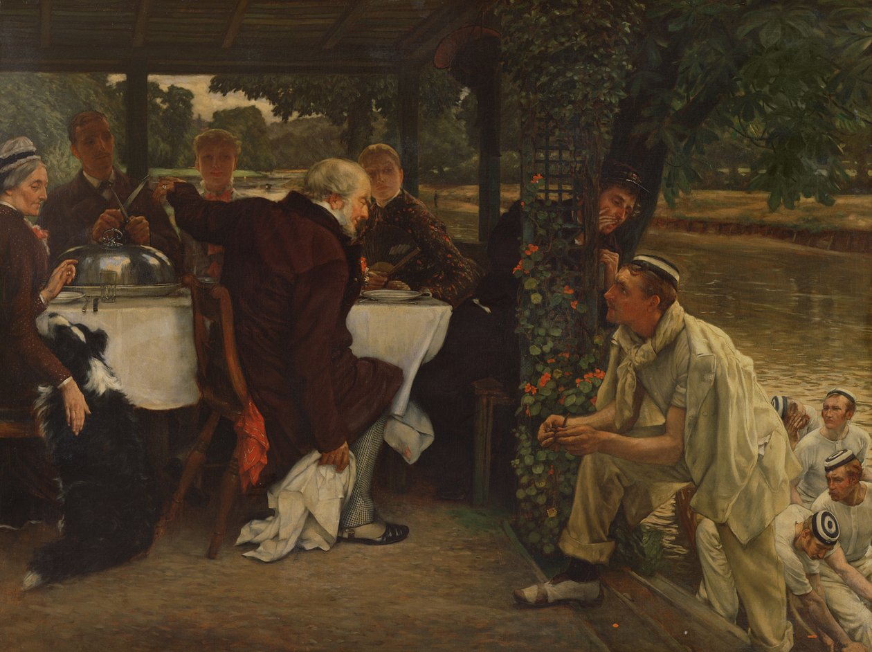 Syn marnotrawny we współczesnym życiu: utuczone cielę, 1880 autorstwa James Jacques Joseph Tissot