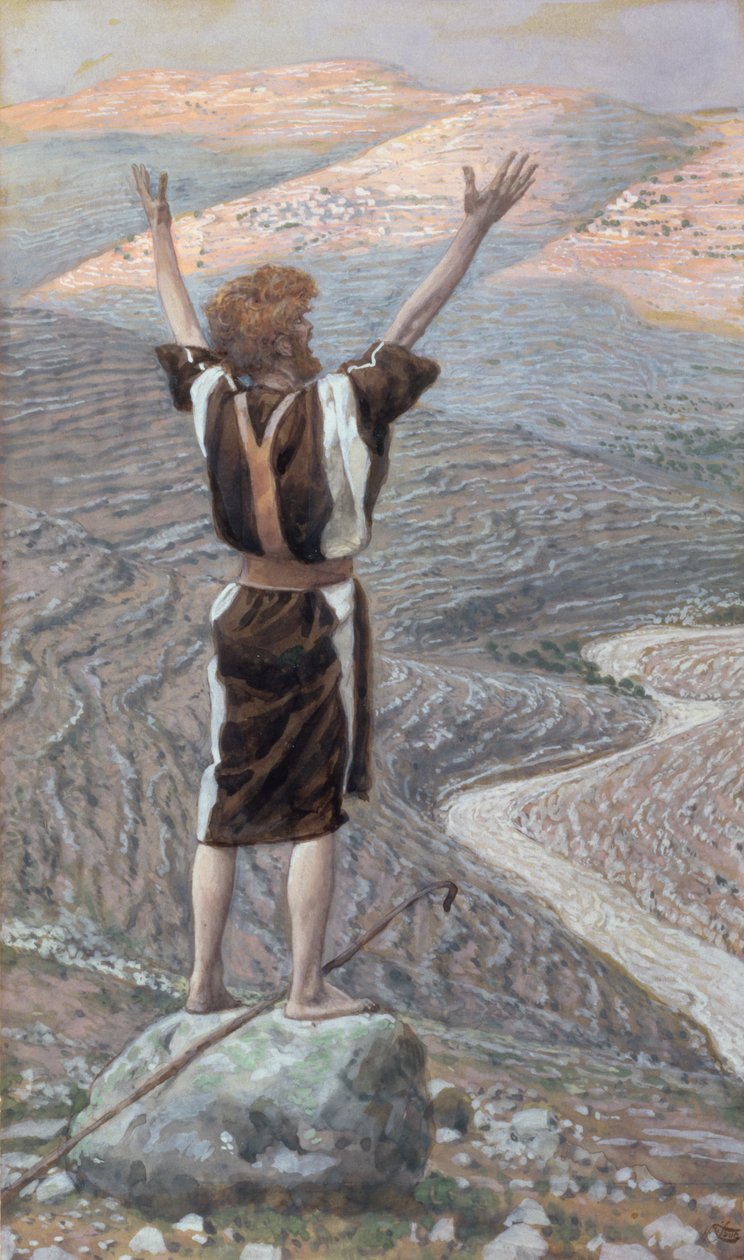 Głos na pustyni, ilustracja do Życia Chrystusa, ok. 1886-96 (gwasz na tekturze) autorstwa James Jacques Joseph Tissot