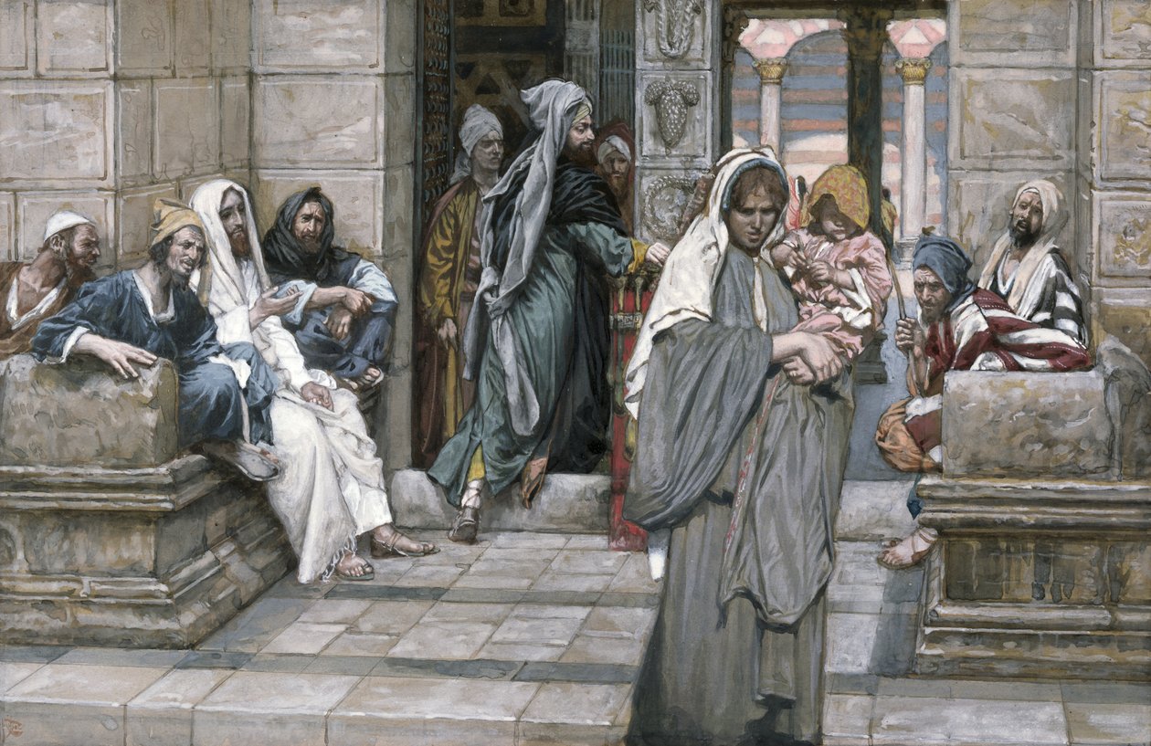 Roztocz wdowy, ilustracja do Życia Chrystusa, ok. 1884-96 (toaleta i gwasz na tekturze) autorstwa James Jacques Joseph Tissot