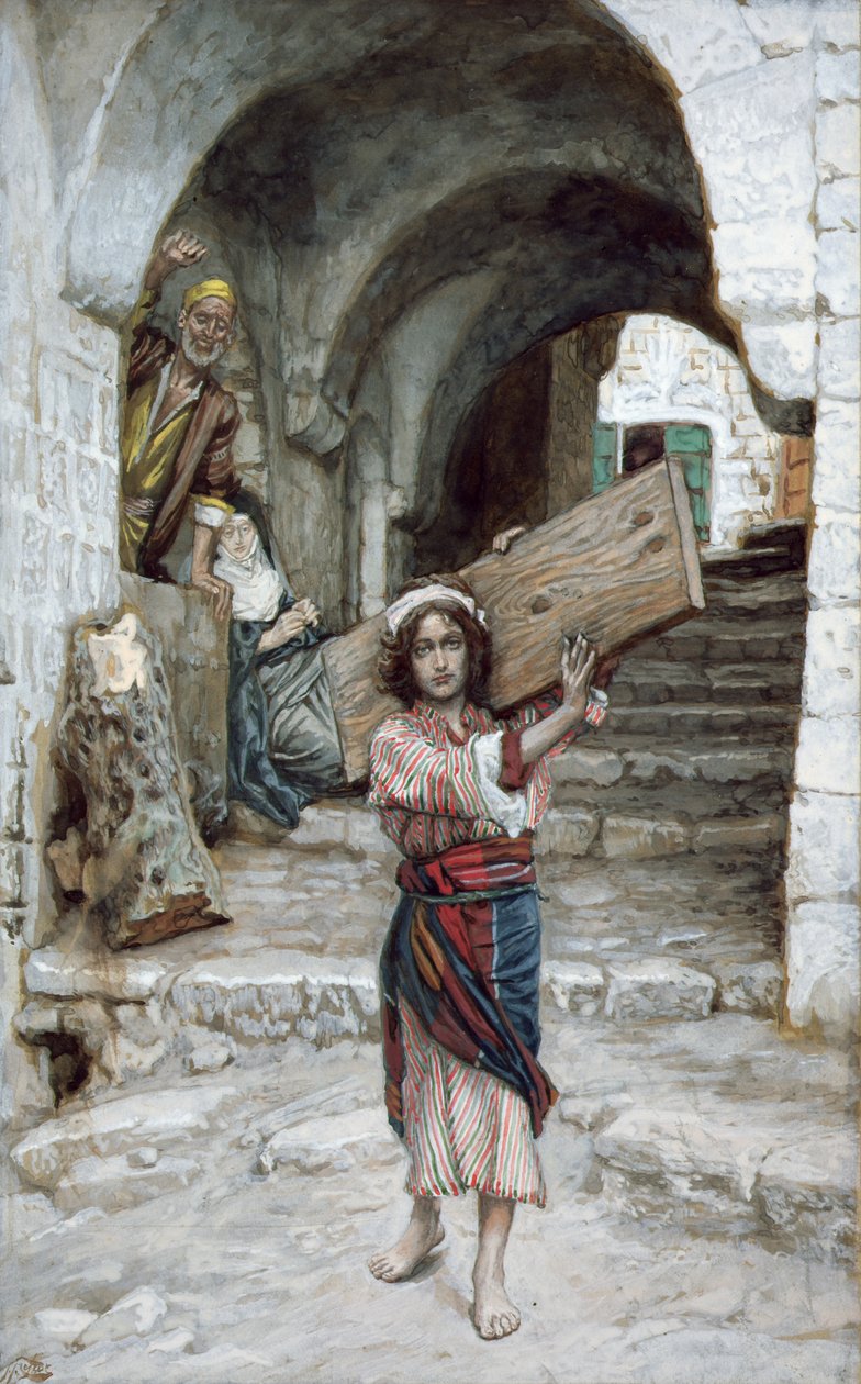Młodość Jezusa, ilustracja do Życia Chrystusa, ok. 1886-94 (wc i gwasz na tekturze) autorstwa James Jacques Joseph Tissot