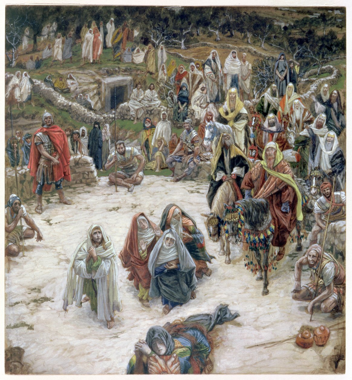Co Chrystus ujrzał z krzyża, ilustracja do Życia Chrystusa, ok. 1886-96 (gwasz na tekturze) autorstwa James Jacques Joseph Tissot