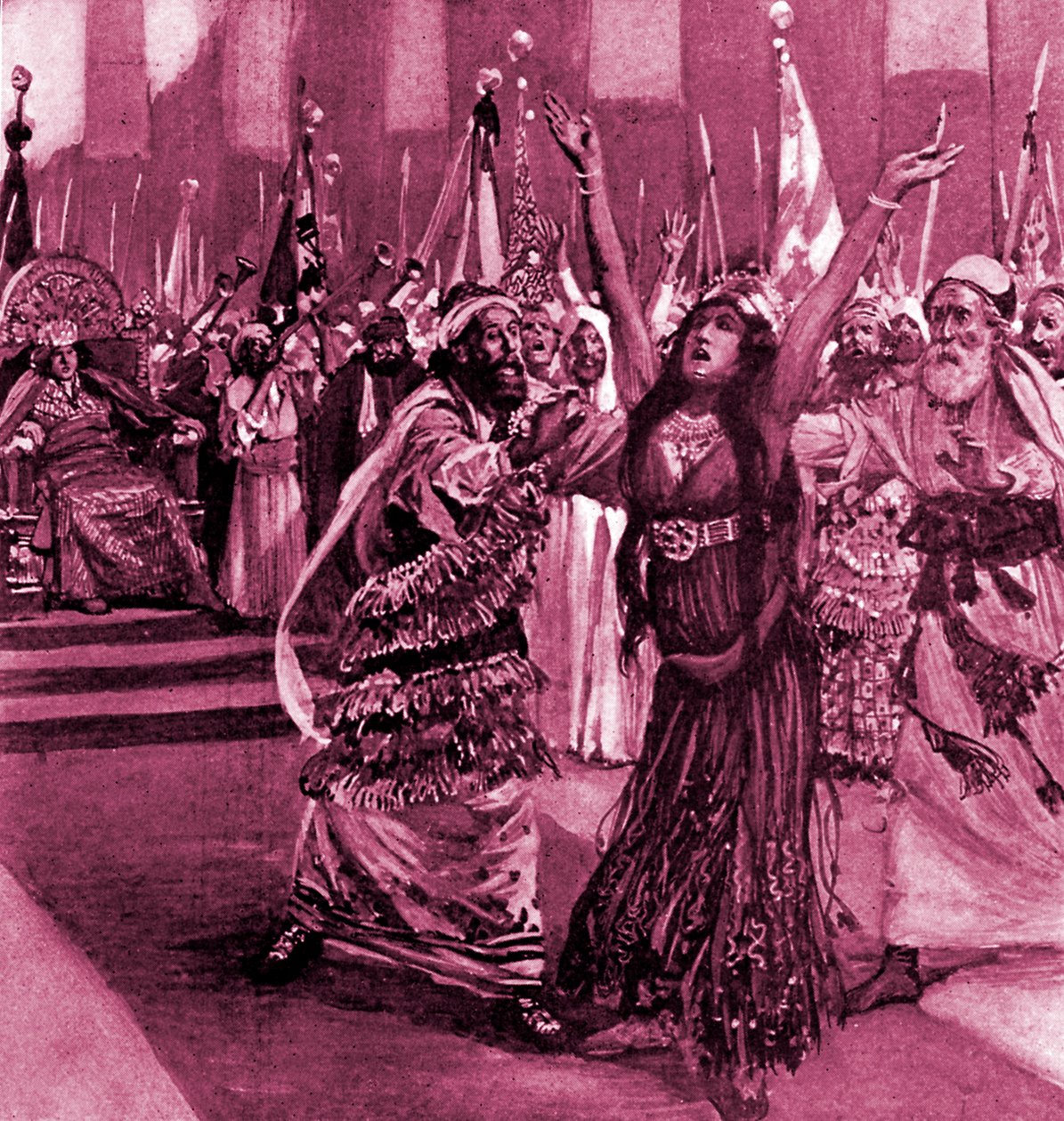 Athaliah i Joash – J James Tissot - Biblia autorstwa James Jacques Joseph after Tissot