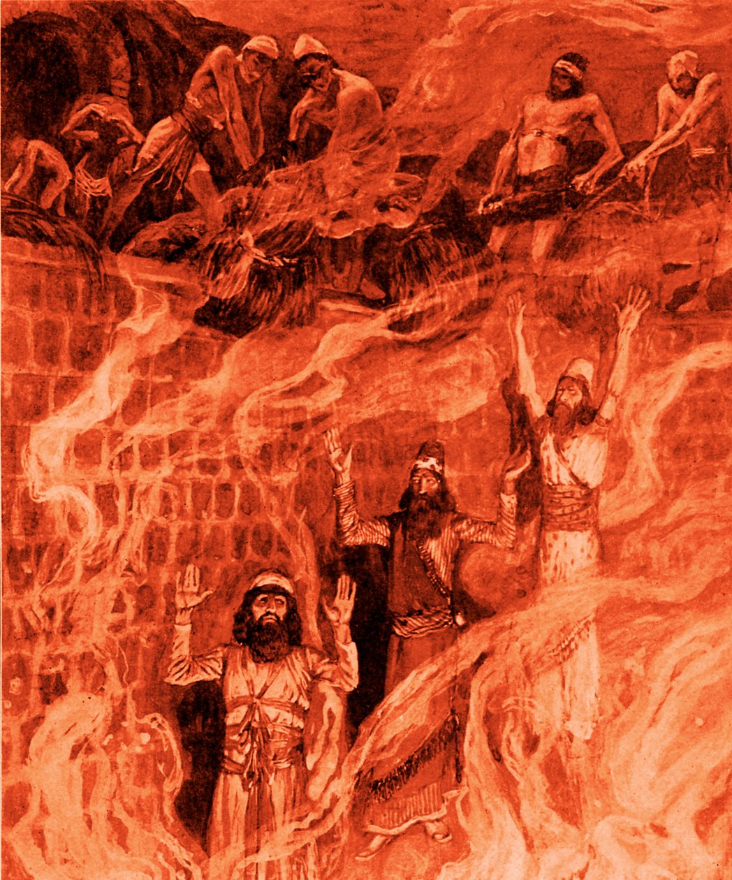 W ognistym piecu J James Tissot - Biblia autorstwa James Jacques Joseph after Tissot