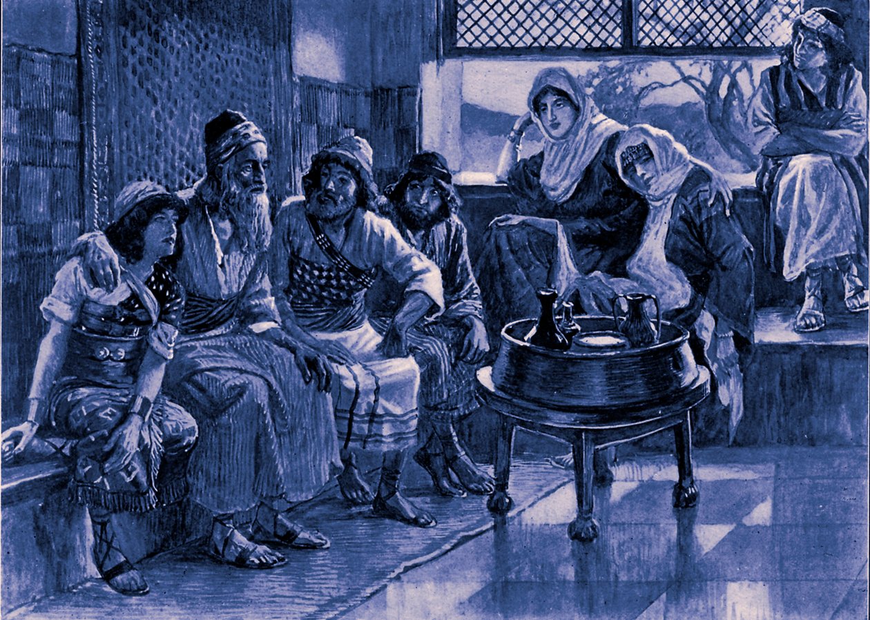 Job i jego rodzina – J James Tissot - Biblia autorstwa James Jacques Joseph after Tissot