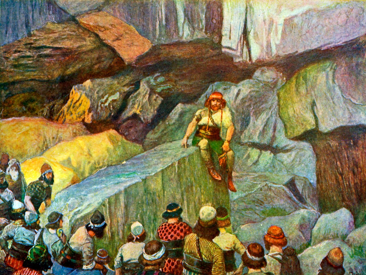 Samson w jaskiniach Etam autorstwa Tissota - Biblia autorstwa James Jacques Joseph after Tissot
