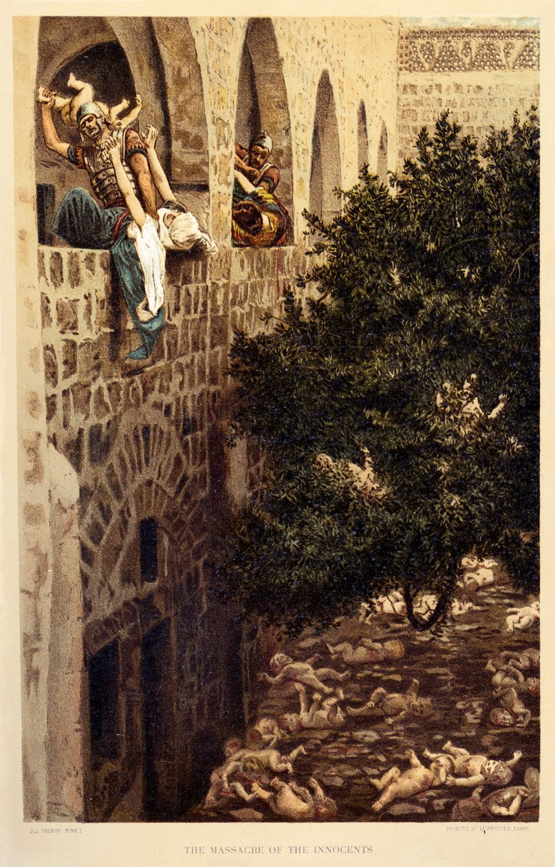 Rzeź niewiniątek, Św. Łukasz, Biblia autorstwa James Jacques Joseph after Tissot