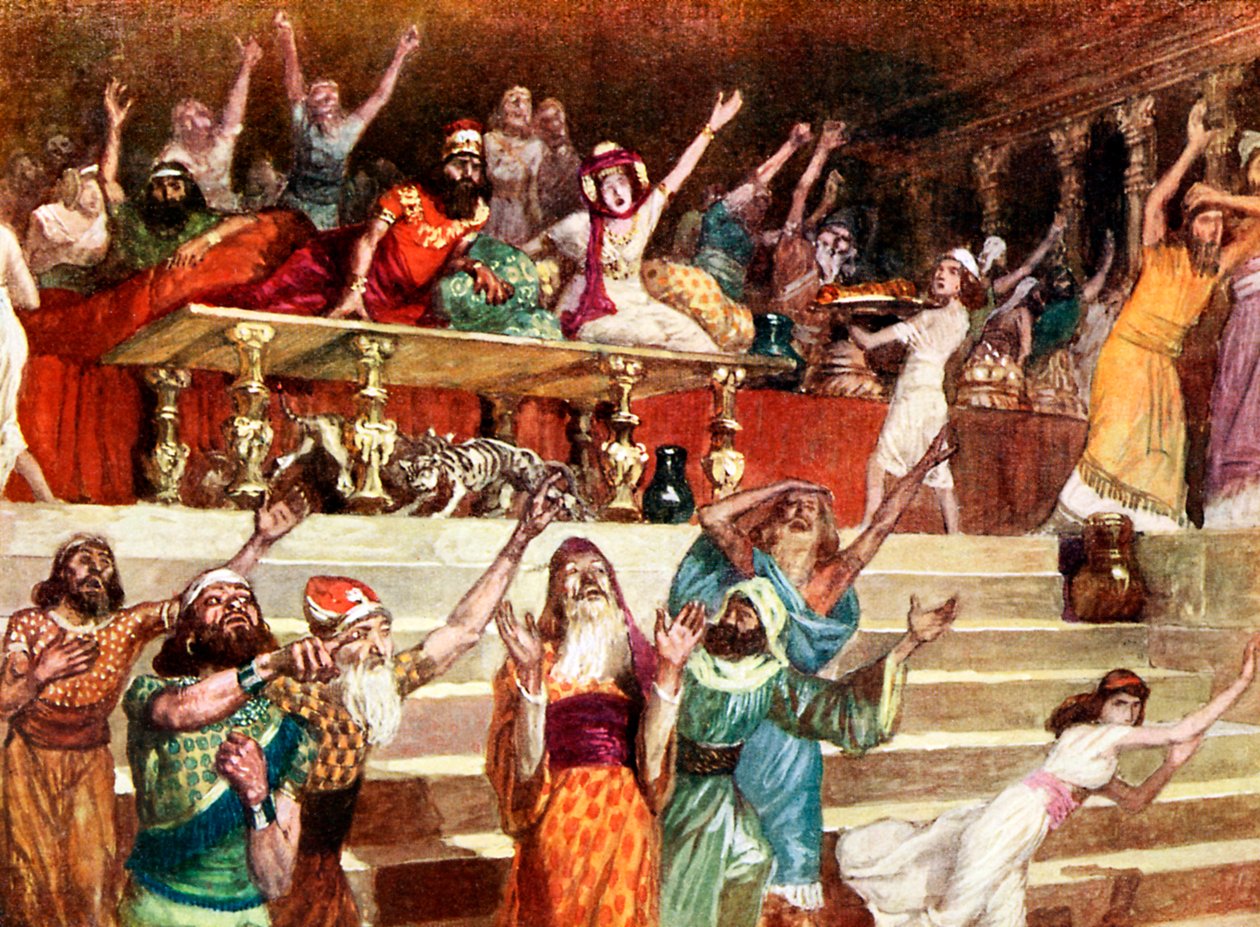 Pismo na ścianie J James Tissot - Biblia autorstwa James Jacques Joseph after Tissot