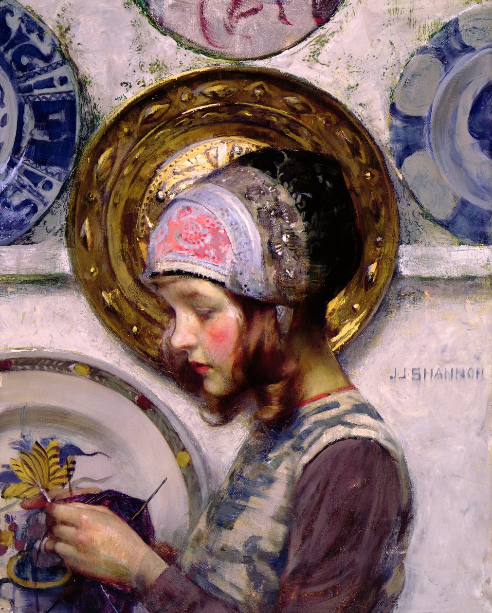 Fioletowa pończocha autorstwa James Jebusa Shannon