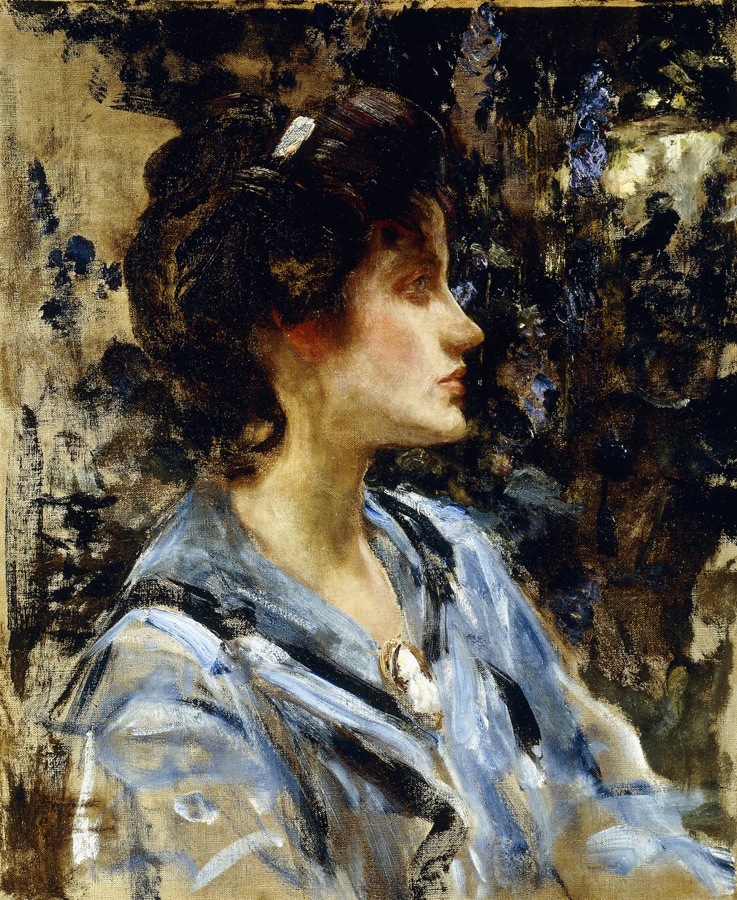 Młoda Kobieta w Niebieskim - panna H. Strom, autorstwa James Jebusa Shannon