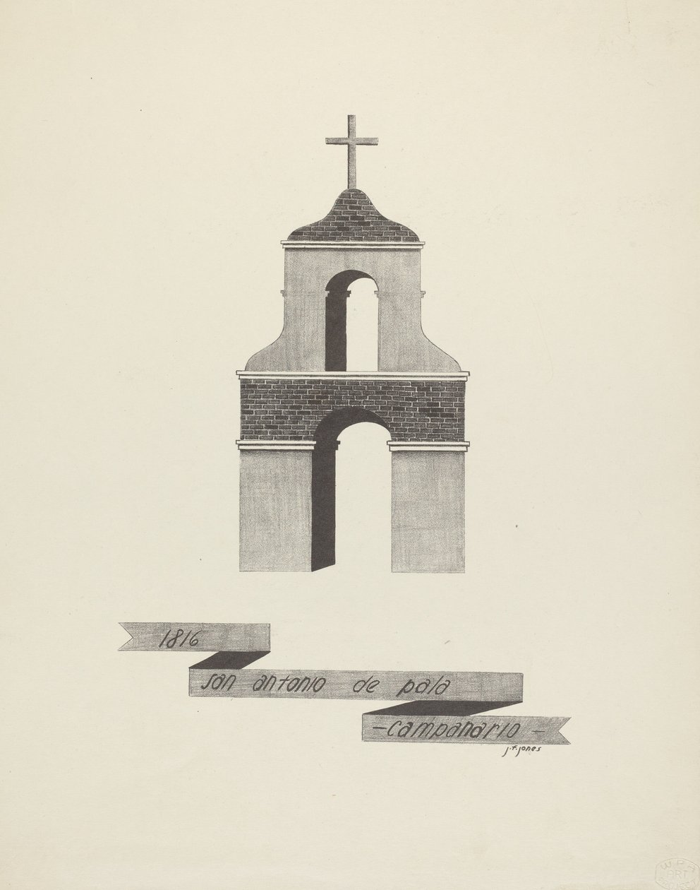 San Antonio de Pala – dzwonnica autorstwa James Jones