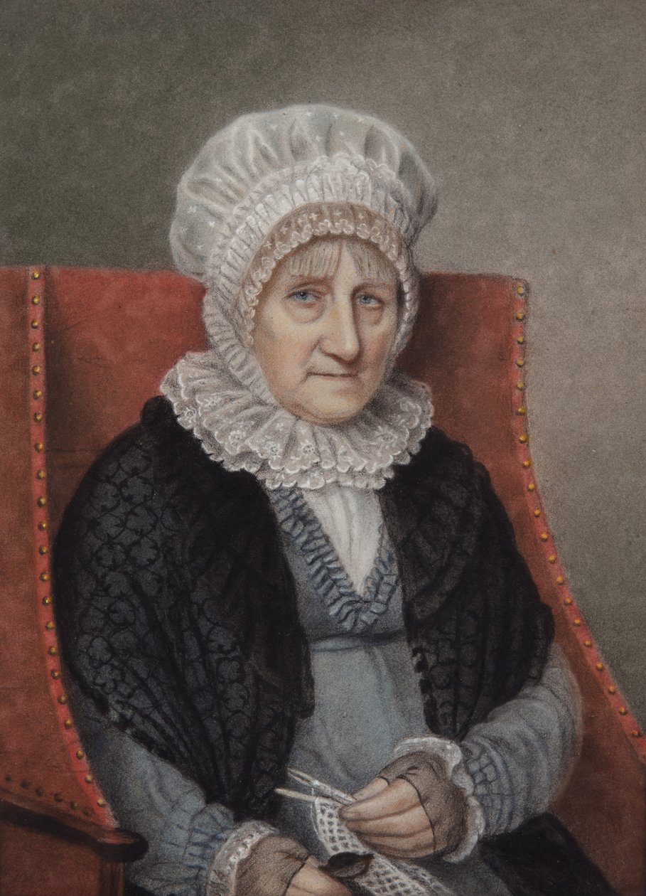 Mrs Mary Pountney, 8/1824 (pastel na papierze) autorstwa James Junior Sharples