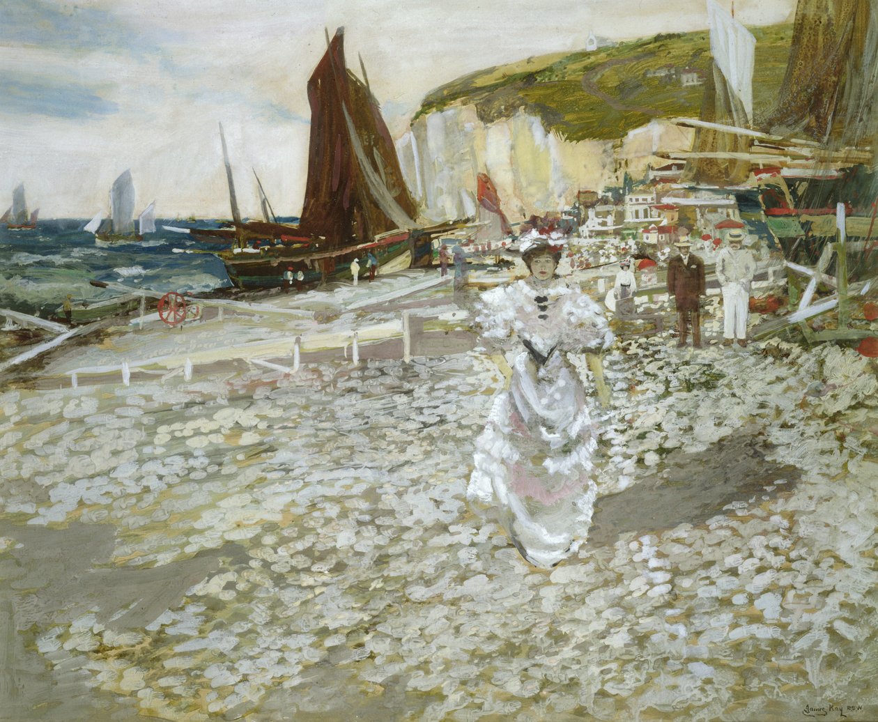 Plaża kamienista (wc i podwyższenie na papierze) autorstwa James Kay
