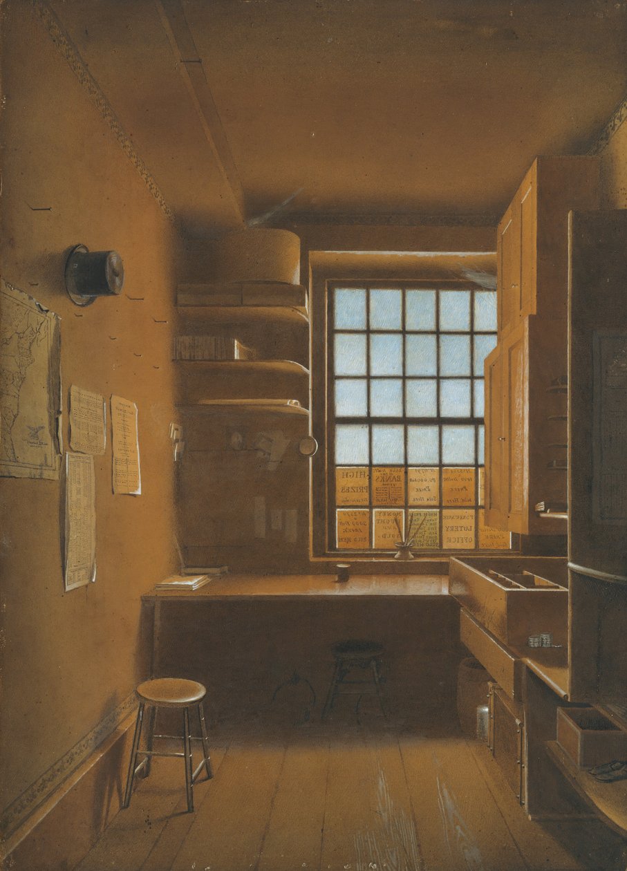 Wnętrze loterii, 1821. autorstwa James Kidder