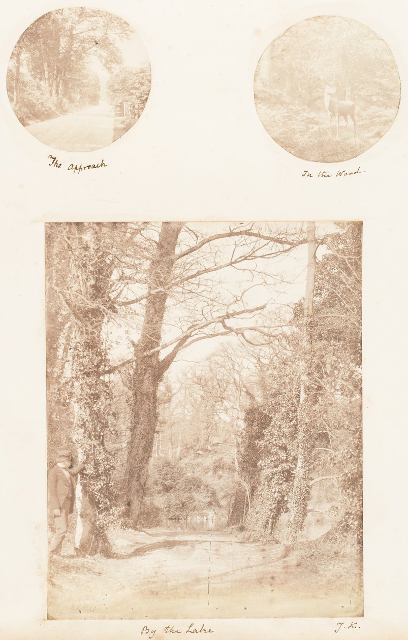 Podejście, w lesie, nad jeziorem, 1853-56. autorstwa James Knight