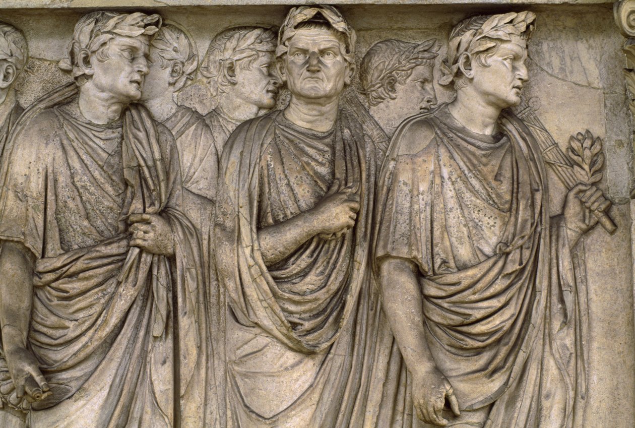 Ara Pacis Augustae, wolnostojący ołtarz grupy wdów, sędziów, kapłanów... autorstwa James L Stanfield