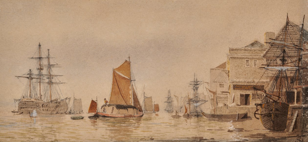 Zachód słońca nad rzeką Medway autorstwa James Lawson Stewart