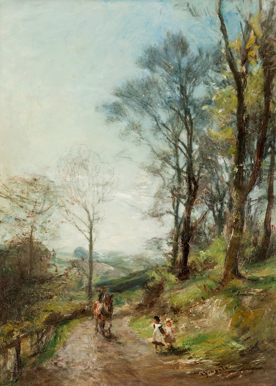 Dzień Wiosny w Colinton (olej na płótnie) autorstwa James Lawton Wingate