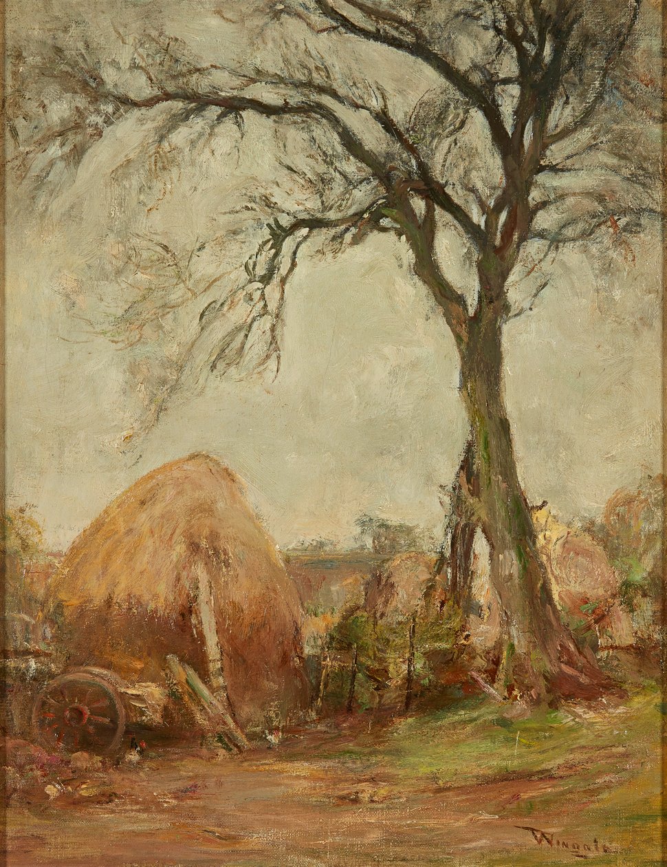 Wiosna na farmie, Currie (olej na płótnie) autorstwa James Lawton Wingate