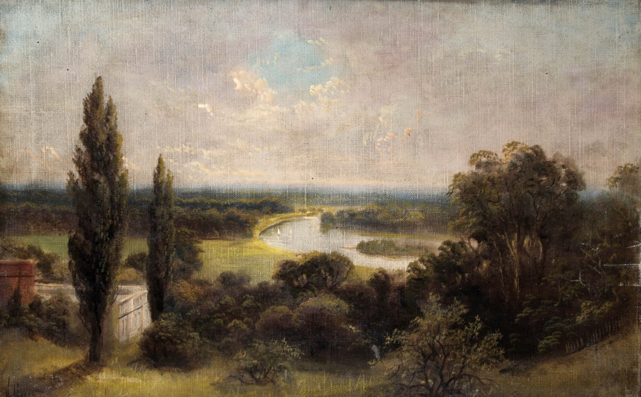 Widok na pola szynki ze szczytu Richmond Hill autorstwa James Lewis