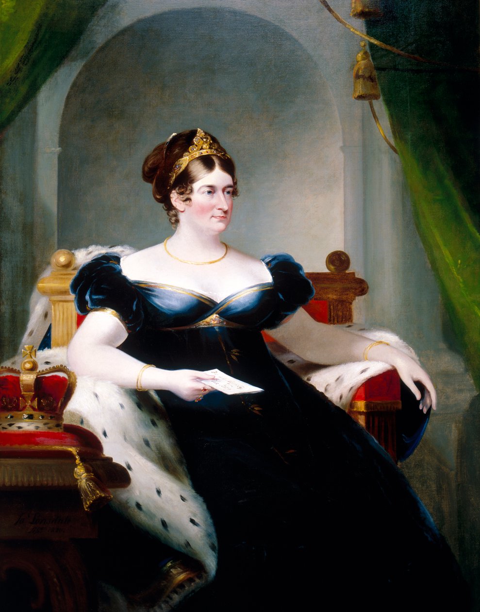 Karolina z Brunszwiku, małżonka Jerzego IV, 1820 autorstwa James Lonsdale