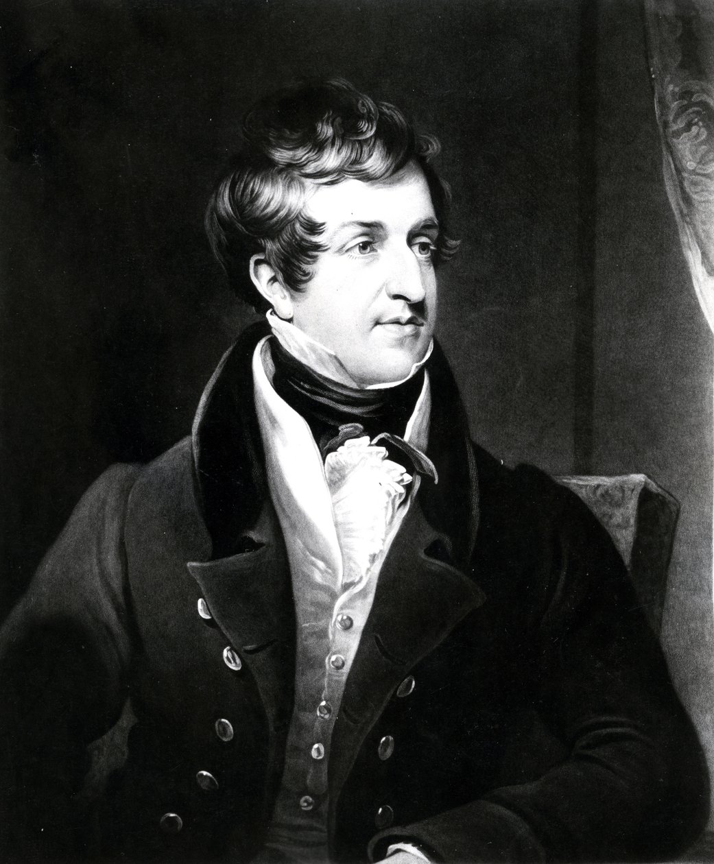 John Cam Hobhouse, grafika wykonana przez Charlesa Turnera, 1834 (mezzotinta) autorstwa James Lonsdale