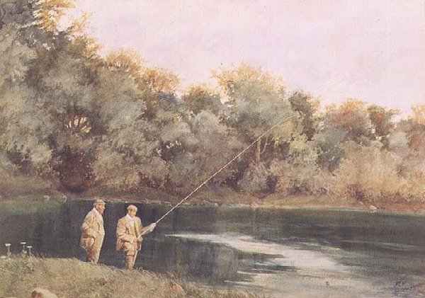 W Vale of Health Pond, Hampstead Heath autorstwa James Loxham Browne